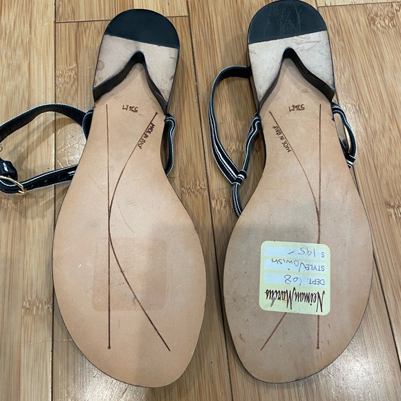 KATE SPADE Leather with Ribbon T-Strap Sandal - Picture 7 of 8